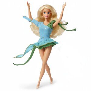 Barbie Doll Ice Capades Jester Outfit Clothes Blue Green Gold Retro Dress Toy